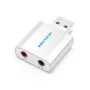 Karta dźwiękowa VENTION VAB-S13 USB 2.0 z hubem 2-portowym