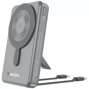 Verbatim Charge'n'Go power bank 2C z wyświetlaczem 10000 mAh szary
