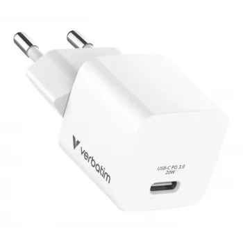 Verbatim Essentials 20W USB-C Power Delivery Wall Charger Czarny