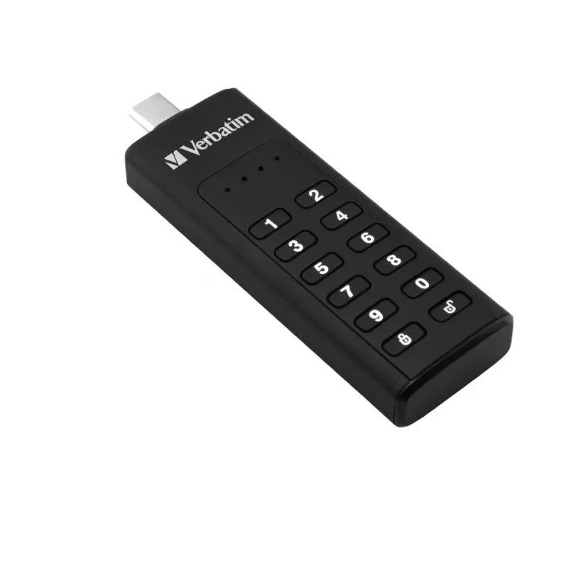Verbatim Keypad Secure 32GB USB 3.2 Gen 1 Flash Drive with Hardware AES 256-bit Encryption - Black