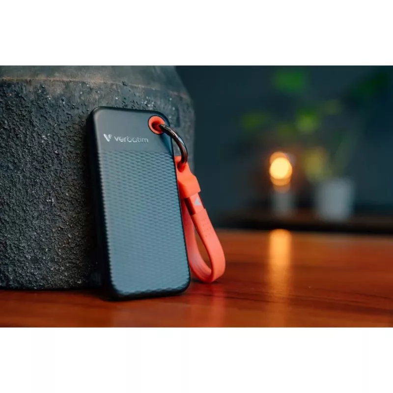 Verbatim Pocket SSD 256GB USB 3.2 Gen 2 Type-C zewnętrzny dysk SSD czarno-czerwony (32417)