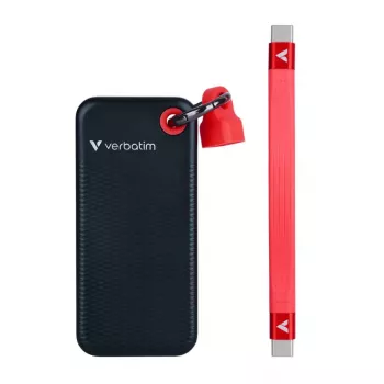 Verbatim Pocket SSD 256GB USB 3.2 Gen 2 Type-C zewnętrzny dysk SSD czarno-czerwony (32417)