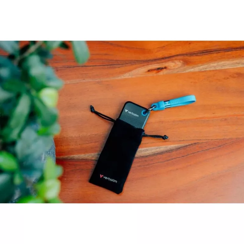 Verbatim Pocket SSD 512GB USB 3.2 Gen 2 Type-C zewnętrzny dysk SSD, czarno-niebieski 32283