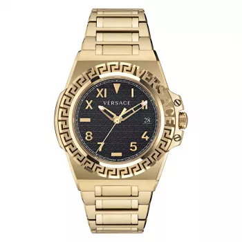 Zegarek męski Versace V-Chrono Swiss Quartz Chronograph VE3I00522 44mm Stal nierdzewna Niebieska tarcza