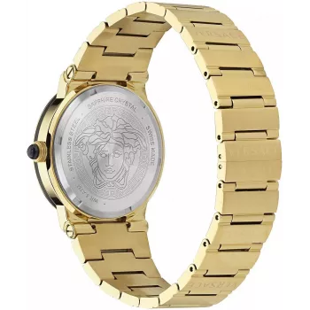 Zegarek męski VERSACE V-Chrono VE7G00323 38mm Czarna tarcza Skórzany pasek