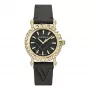 Zegarek damski Versace V-Circle Swiss Quartz VE6D00223 40mm Czarna Tarcza Pasek Skórzany