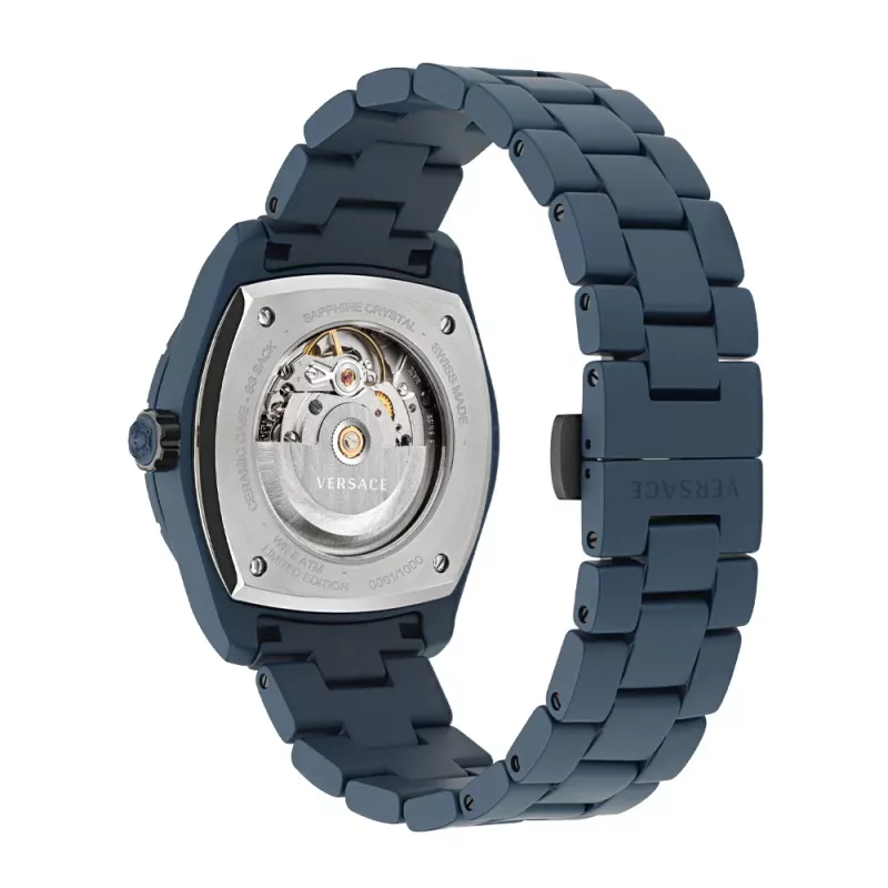 Zegarek męski Versace V-Extreme Pro VE7K00223 Swiss Quartz 43mm stal nierdzewna czarna tarcza srebrna bransoleta