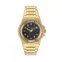Zegarek damski Versace V-Motif Virtual VE3I00723 44mm Swiss Quartz Czarna Tarcza Skórzany Pasek