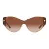VERSACE VE2239-100213 Damskie okulary przeciwsłoneczne Gold Shield, brązowe soczewki poliwęglanowe 147mm
