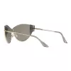 Okulary przeciwsłoneczne VERSACE VE2239-12526G dla kobiet, złota oprawka, szare soczewki lustrzane, 147 mm