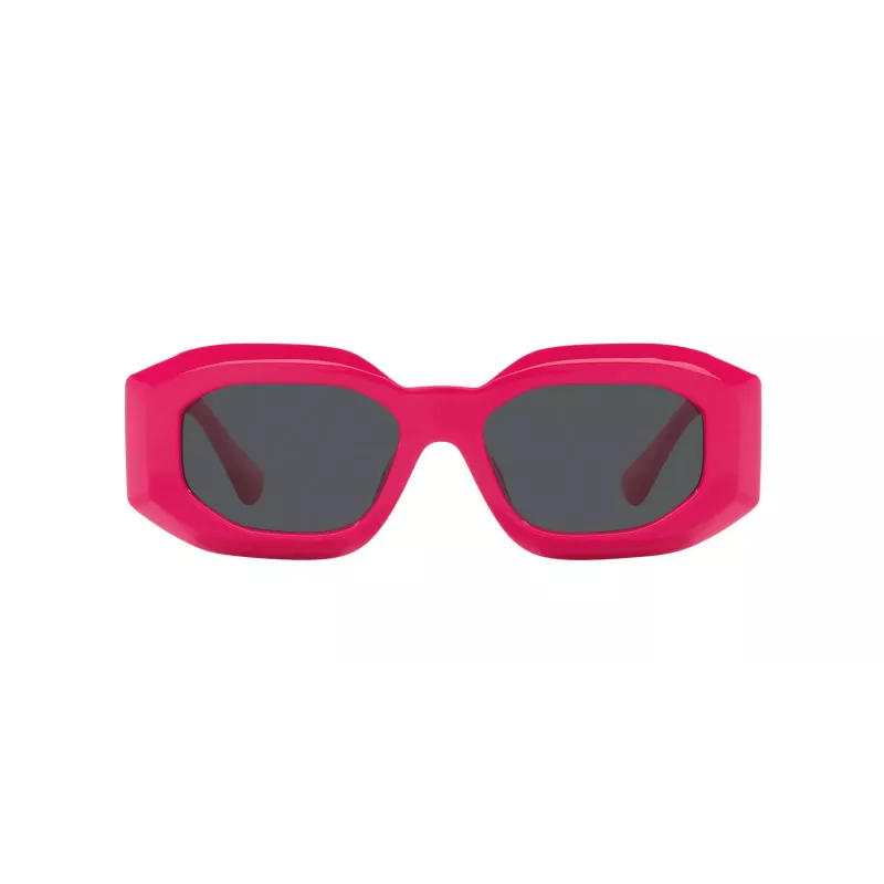 VERSACE VE4425U536787 Damskie okulary przeciwsłoneczne Cat Eye Havana Acetate Ciemnoszary Poliamid 54mm