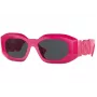 VERSACE VE4425U536787 Damskie okulary przeciwsłoneczne Cat Eye Havana Acetate Ciemnoszary Poliamid 54mm