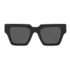 VERSACE VE4431F-GB187 Okulary przeciwsłoneczne damskie kocie oko - czarna oprawka acetatowa, szare soczewki poliamidowe, ochrona UV400, 50/22/145 mm