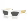 VERSACE VE4432U40187 Damskie okulary przeciwsłoneczne Cat Eye - czarna oprawka acetatowa, szare soczewki poliwęglanowe, ochrona UV400
