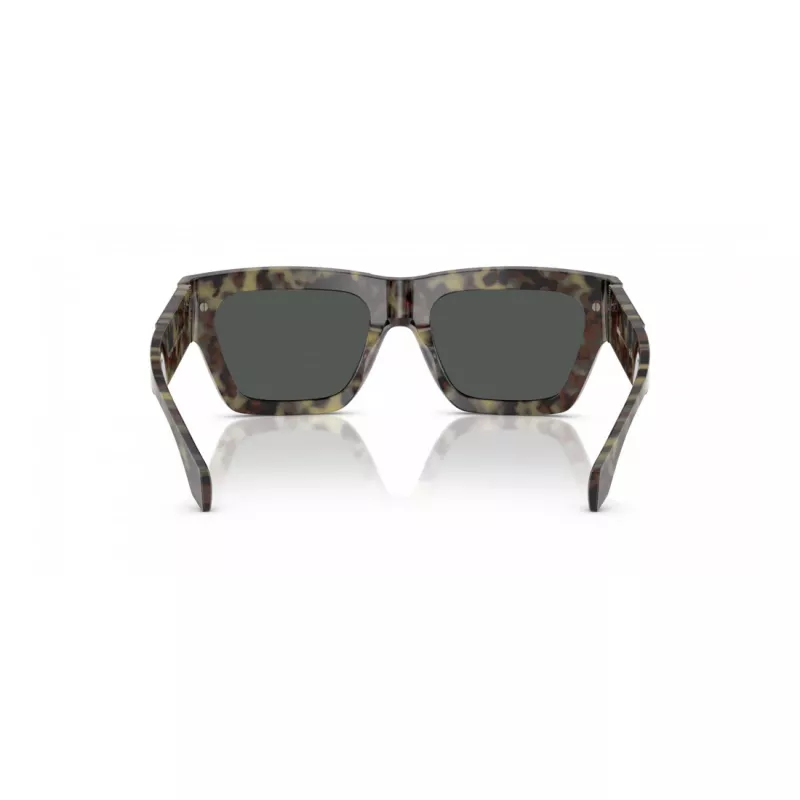Okulary przeciwsłoneczne męskie VERSACE VE4464-545687, prostokątne, przezroczysta szara oprawka, ciemnoszare szkła, 52mm