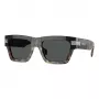 Okulary przeciwsłoneczne męskie VERSACE VE4464-545687, prostokątne, przezroczysta szara oprawka, ciemnoszare szkła, 52mm