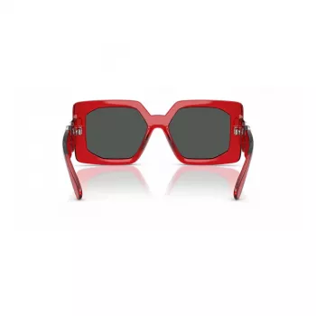 Okulary przeciwsłoneczne damskie VERSACE VE4478U550087 - czarna oprawka acetatowa, szare soczewki poliwęglanowe, szerokość soczewki 55 mm, 100% ochrona UV400