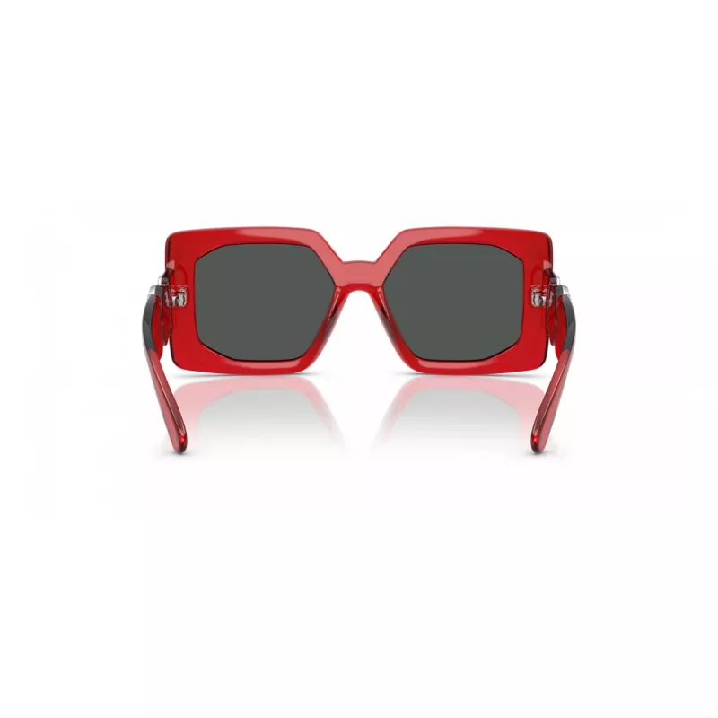 Okulary przeciwsłoneczne damskie VERSACE VE4478U550087 - czarna oprawka acetatowa, szare soczewki poliwęglanowe, szerokość soczewki 55 mm, 100% ochrona UV400