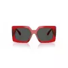 Okulary przeciwsłoneczne damskie VERSACE VE4478U550087 - czarna oprawka acetatowa, szare soczewki poliwęglanowe, szerokość soczewki 55 mm, 100% ochrona UV400
