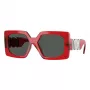 Okulary przeciwsłoneczne damskie VERSACE VE4478U550087 - czarna oprawka acetatowa, szare soczewki poliwęglanowe, szerokość soczewki 55 mm, 100% ochrona UV400