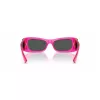 Okulary przeciwsłoneczne damskie VERSACE VE4481-543487 w kształcie kociego oka - czarna oprawka acetatowa, ciemnoszare soczewki poliwęglanowe, 54 mm