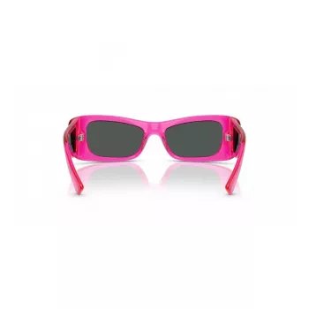 Okulary przeciwsłoneczne damskie VERSACE VE4481-543487 w kształcie kociego oka - czarna oprawka acetatowa, ciemnoszare soczewki poliwęglanowe, 54 mm