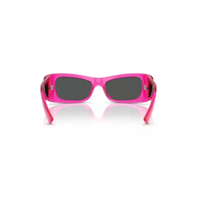 Okulary przeciwsłoneczne damskie VERSACE VE4481-543487 w kształcie kociego oka - czarna oprawka acetatowa, ciemnoszare soczewki poliwęglanowe, 54 mm