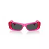 Okulary przeciwsłoneczne damskie VERSACE VE4481-543487 w kształcie kociego oka - czarna oprawka acetatowa, ciemnoszare soczewki poliwęglanowe, 54 mm