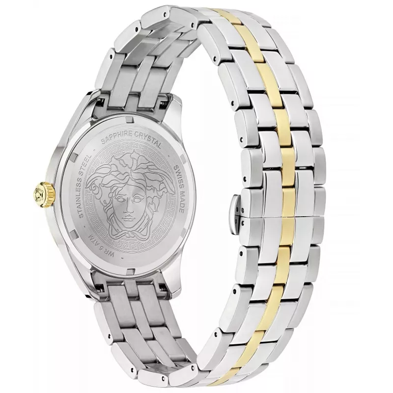 Zegarek męski Versace VE7C00623 41mm Stal nierdzewna Niebieska tarcza Chronograf