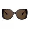 Okulary przeciwsłoneczne VERSACE dla kobiet VE4375F-10873 Havana Acetate Square Full-Rim Gradient Brown Lenses 53mm
