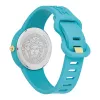 Zegarek damski Versace V-Motif Swiss Quartz VE6G00423 (39 mm) z czarną tarczą i skórzanym paskiem