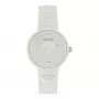 Zegarek damski Versace VE6G00123 Swiss Quartz 39 mm ze stali szlachetnej z czarnym skórzanym paskiem i srebrną tarczą