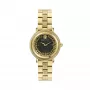 Zegarek damski VERSACE VE7F00623 Swiss Quartz 35mm Czarna Tarcza Skórzany Pasek