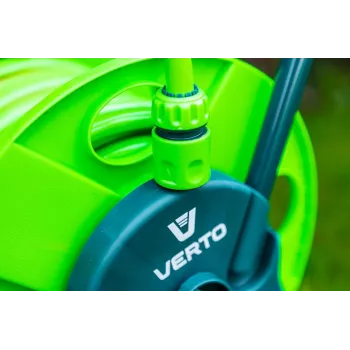 Verto 15G731-30 Zestaw szybkozłączy do węża ogrodowego, 1/2 cala, plastik, 30 sztuk, zielony/czarny