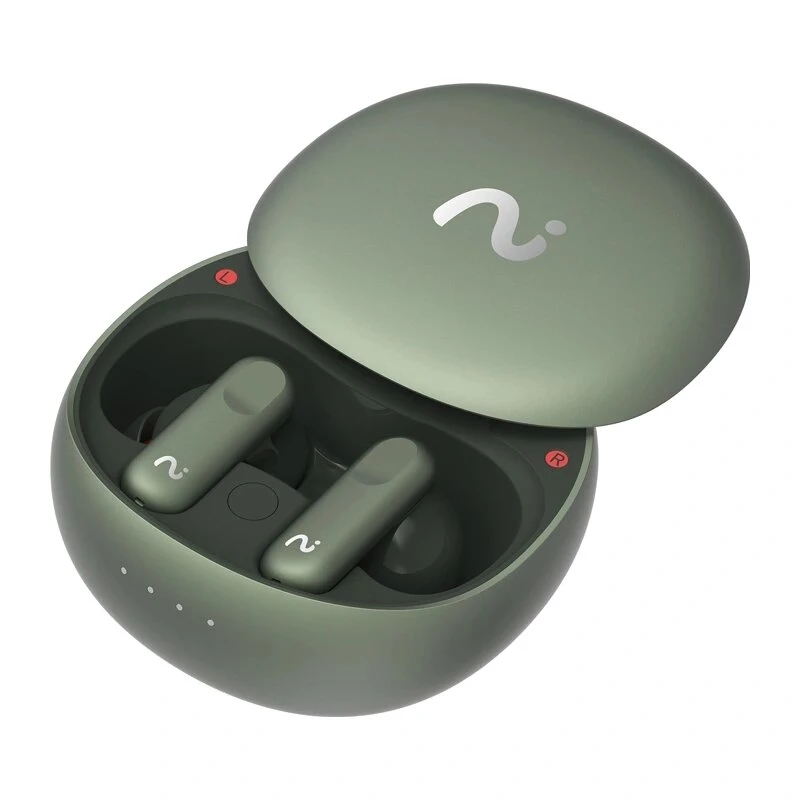 VIAIM Nano+ AI słuchawki douszne z dyktafonem zielone Bluetooth 5.3 IPX4 32GB ENC sterowanie dotykowe