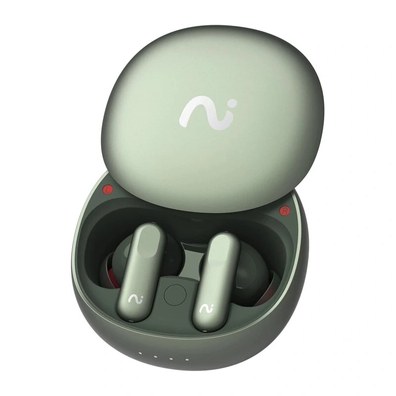 VIAIM Nano+ AI słuchawki douszne z dyktafonem zielone Bluetooth 5.3 IPX4 32GB ENC sterowanie dotykowe