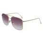 Victoria Beckham VB202S-712 Damskie Przesadzone Kwadratowe Okulary Przeciwsłoneczne Złota Metalowa Oprawka Brązowe Soczewki Gradientowe 59mm