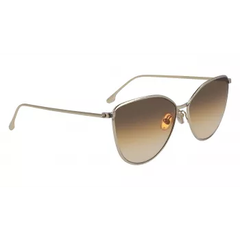 Victoria Beckham VB209S-708 Okulary przeciwsłoneczne damskie kocie oko Havana/Złoty 59mm