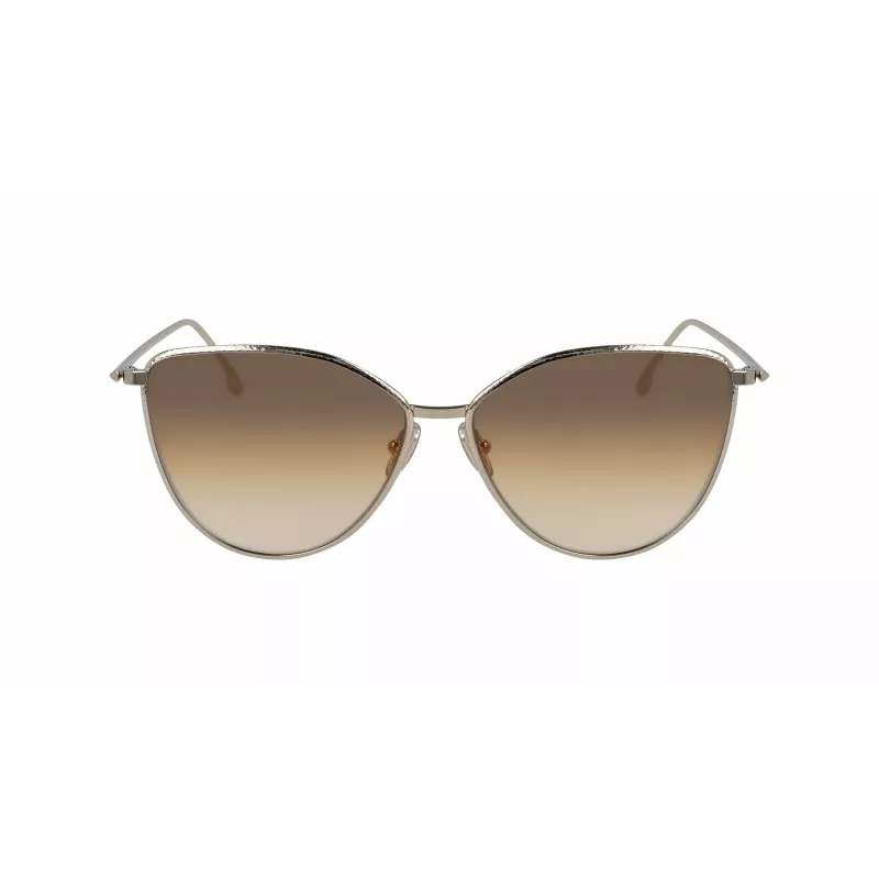 Victoria Beckham VB209S-708 Okulary przeciwsłoneczne damskie kocie oko Havana/Złoty 59mm