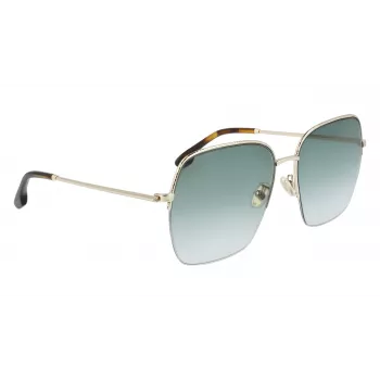 Okulary przeciwsłoneczne Victoria Beckham VB214SA-700 dla kobiet - oprawka z acetatu w kolorze Havana, soczewki brązowe gradientowe, 61 mm
