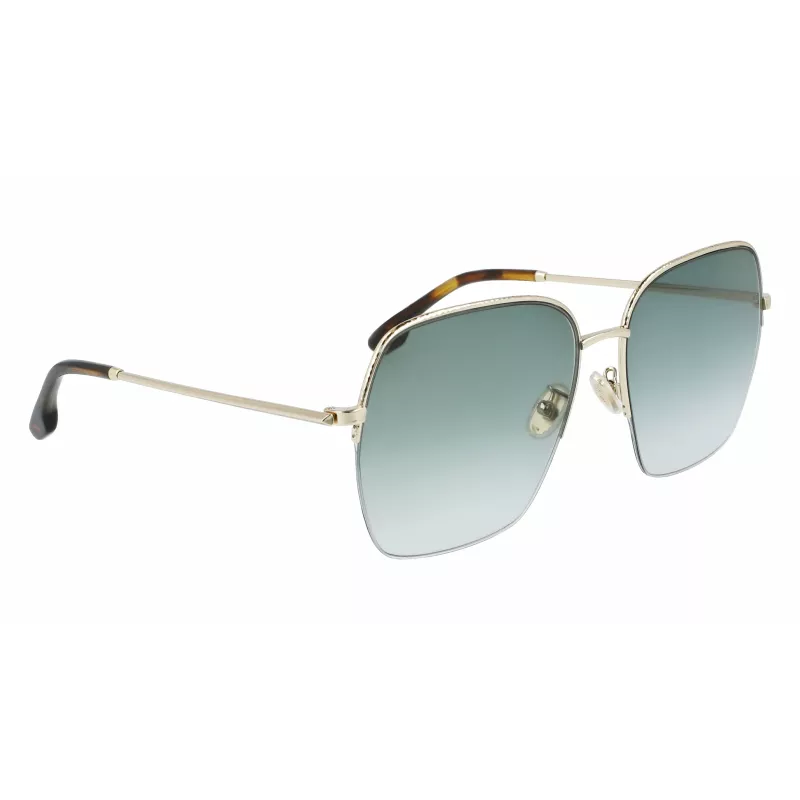Okulary przeciwsłoneczne Victoria Beckham VB214SA-700 dla kobiet - oprawka z acetatu w kolorze Havana, soczewki brązowe gradientowe, 61 mm