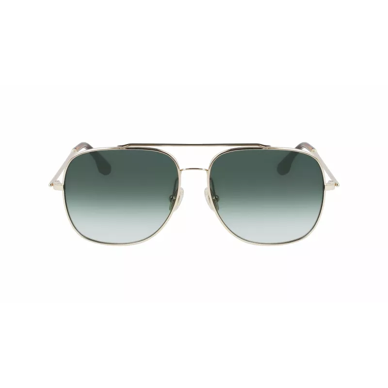 Okulary przeciwsłoneczne damskie Victoria Beckham VB215S-700 - Złota oprawka, brązowe soczewki gradientowe, 59 mm