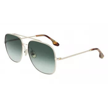 Okulary przeciwsłoneczne damskie Victoria Beckham VB215S-700 - Złota oprawka, brązowe soczewki gradientowe, 59 mm