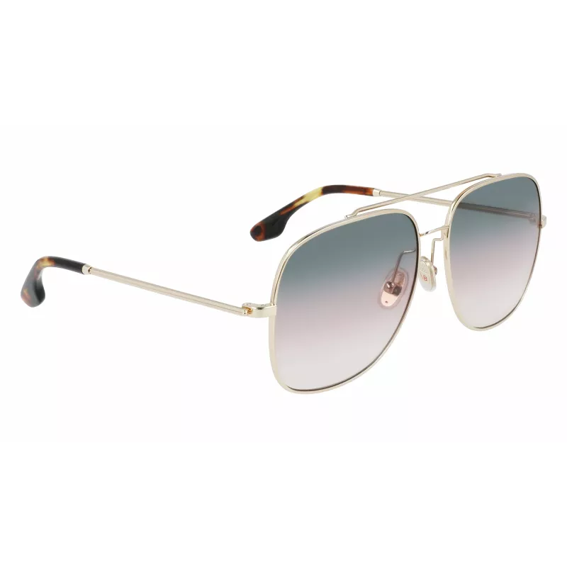 Victoria Beckham VB215S-756 Damskie kwadratowe okulary przeciwsłoneczne z acetatu Havana 59mm