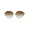 Victoria Beckham VB220S-702 Okulary przeciwsłoneczne damskie Oversized Square Gold Brown Gradient 64mm
