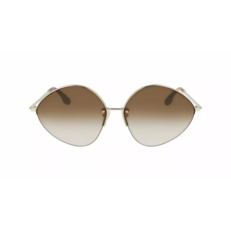 Victoria Beckham VB220S-702 Okulary przeciwsłoneczne damskie Oversized Square Gold Brown Gradient 64mm