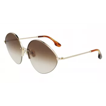 Victoria Beckham VB220S-702 Okulary przeciwsłoneczne damskie Oversized Square Gold Brown Gradient 64mm