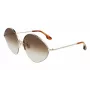 Victoria Beckham VB220S-702 Okulary przeciwsłoneczne damskie Oversized Square Gold Brown Gradient 64mm
