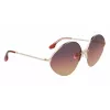 Okulary przeciwsłoneczne damskie Victoria Beckham VB220S-732 Złota oprawka Brązowe gradientowe szkła 64mm