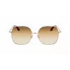 Okulary przeciwsłoneczne Victoria Beckham VB223S-708 dla kobiet - oprawka Havana z acetatu, brązowe soczewki poliwęglanowe, 56 mm